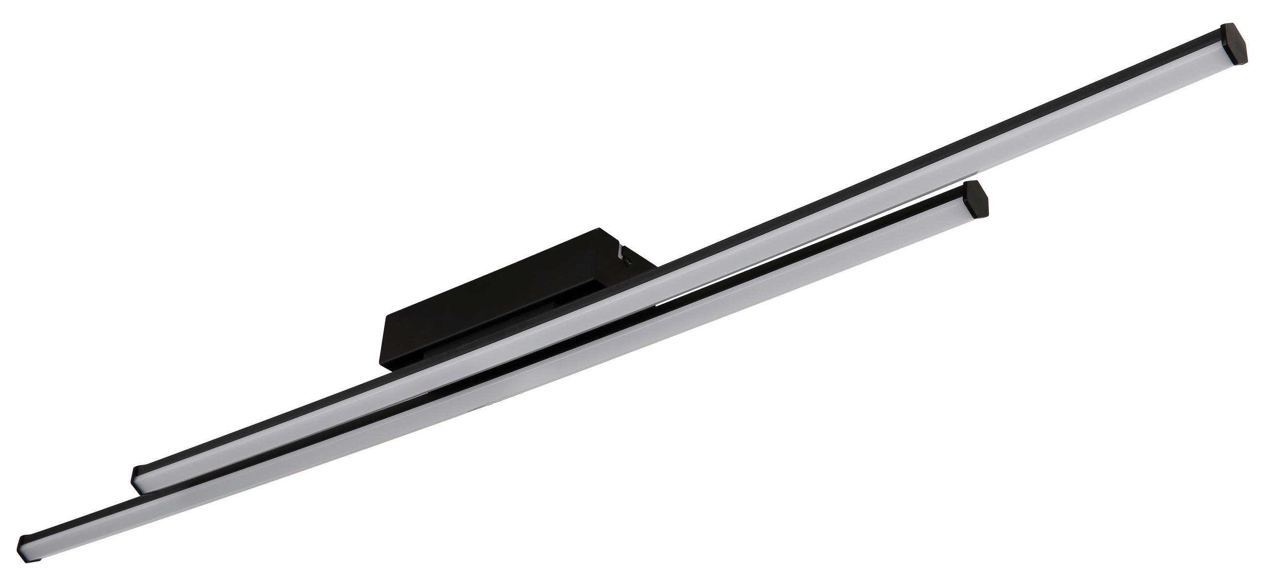 LED-DECKENLEUCHTE    110/6/6,6 cm  - Weiss/Schwarz, Design, Kunststoff (110/6/6,6cm) - Globo