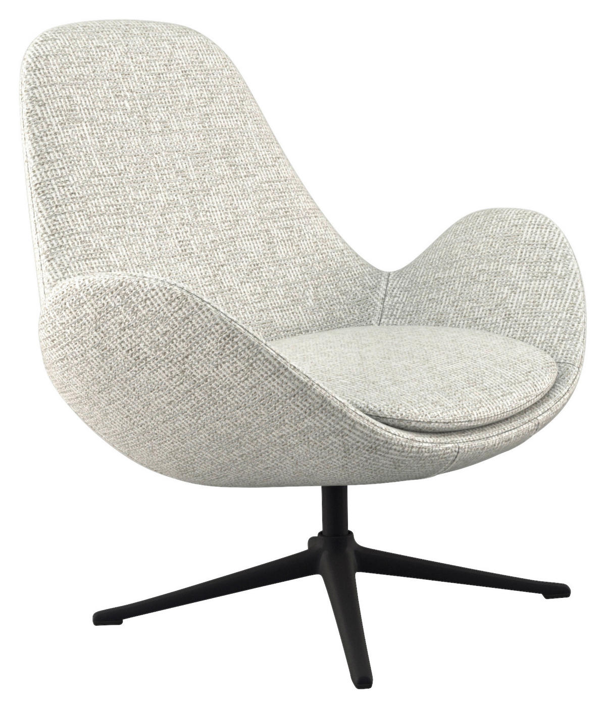 DESIGNSESSEL Chenille Sandfarben    - Sandfarben/Schwarz, Design, Textil/Metall (88/89/80cm) - home24