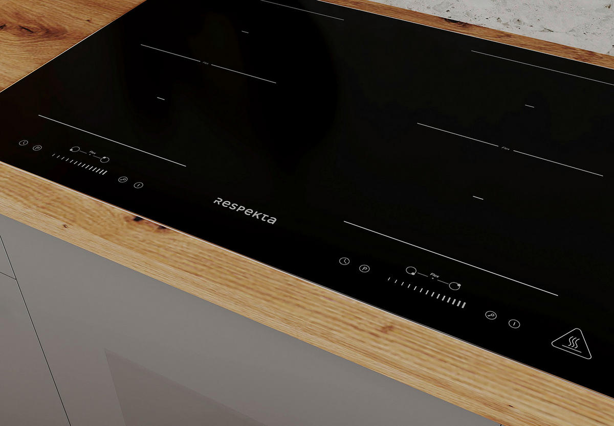 INDUKTIONSKOCHFELD KM8800IF-28  - Schwarz, Trend, Glas/Metall (77/6cm) - Respekta