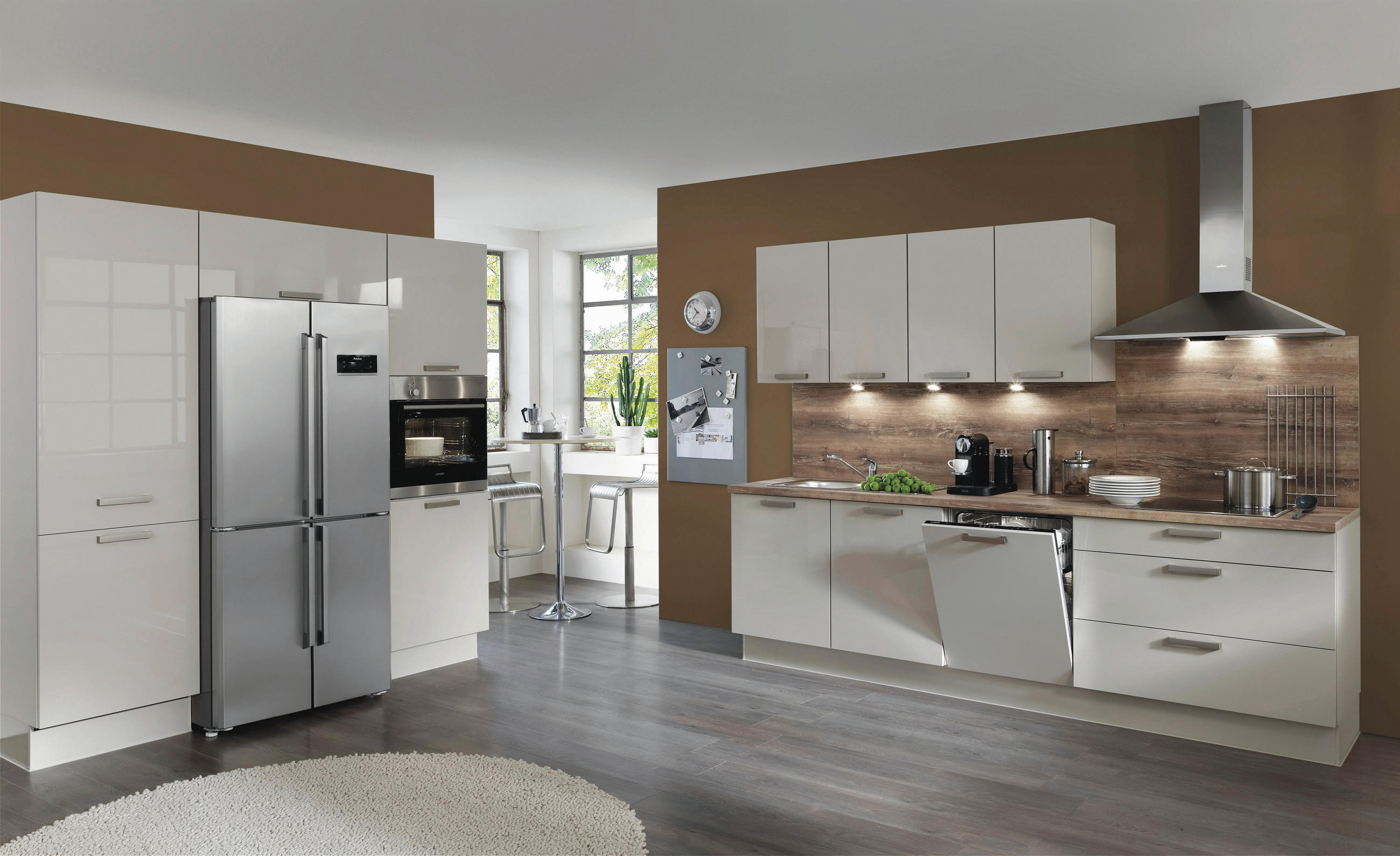 EINBAUKÜCHE   - Sandfarben, Design, Holzwerkstoff - Celina