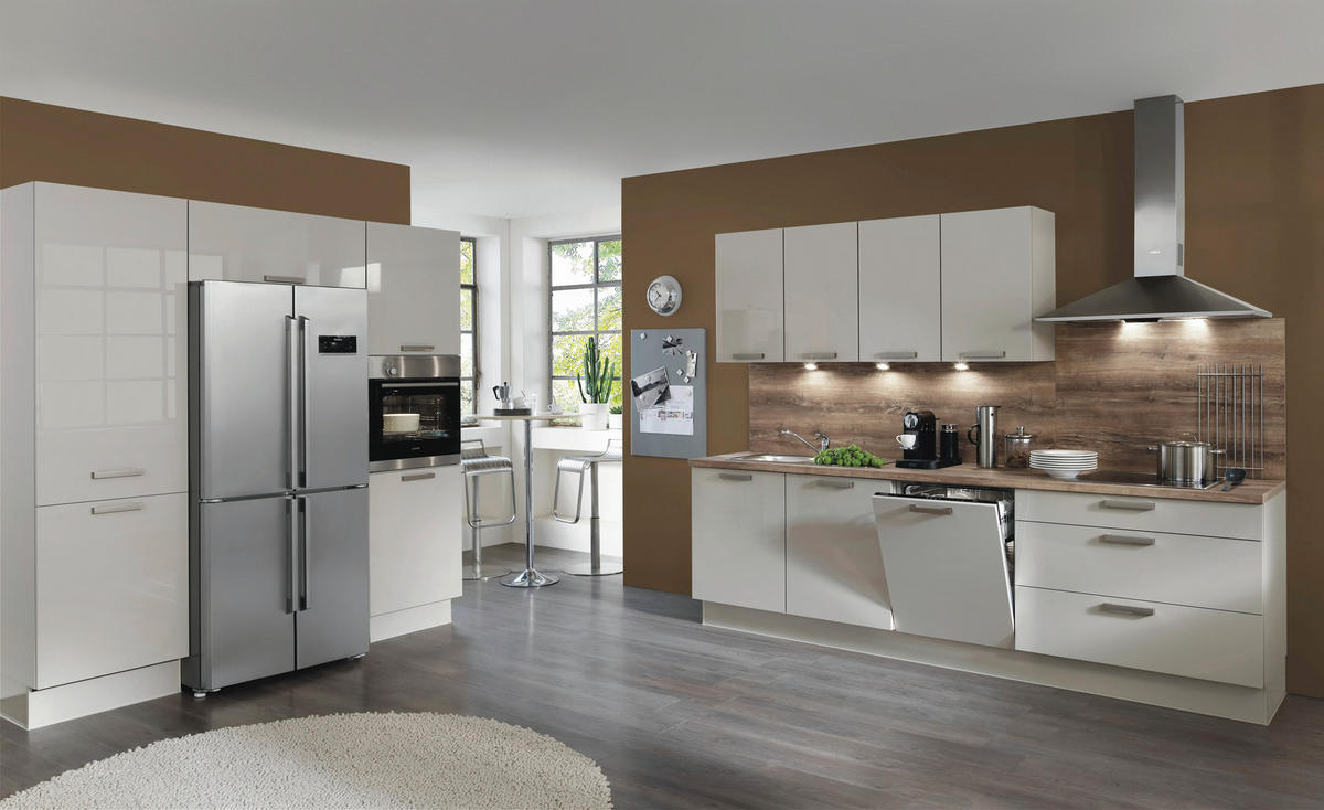 EINBAUKÜCHE 312  - Sandfarben, Design, Holzwerkstoff - Celina