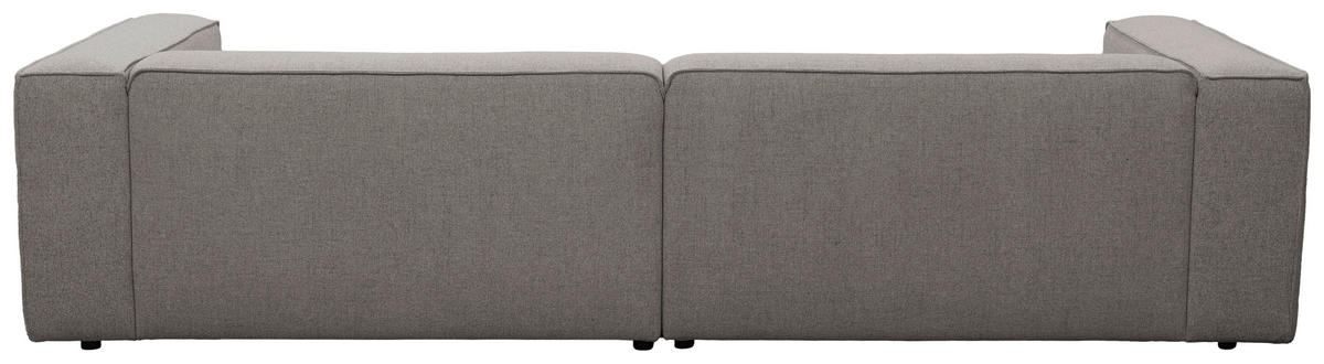 ECKSOFA Taupe Chenille Rücken echt  - Taupe/Schwarz, MODERN, Kunststoff/Textil (296/185cm) - Hom`in