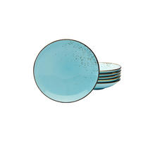 SADA HLUBOKÝCH TALÍŘŮ, keramika, 22 cm - pastelově modrá, Trend, keramika (22cm) - Creatable