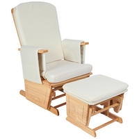 STOLICA ZA DOJENJE - prirodna boja/krem, Osnovno, drvo/tekstil (56/101/73cm) - My Baby Lou