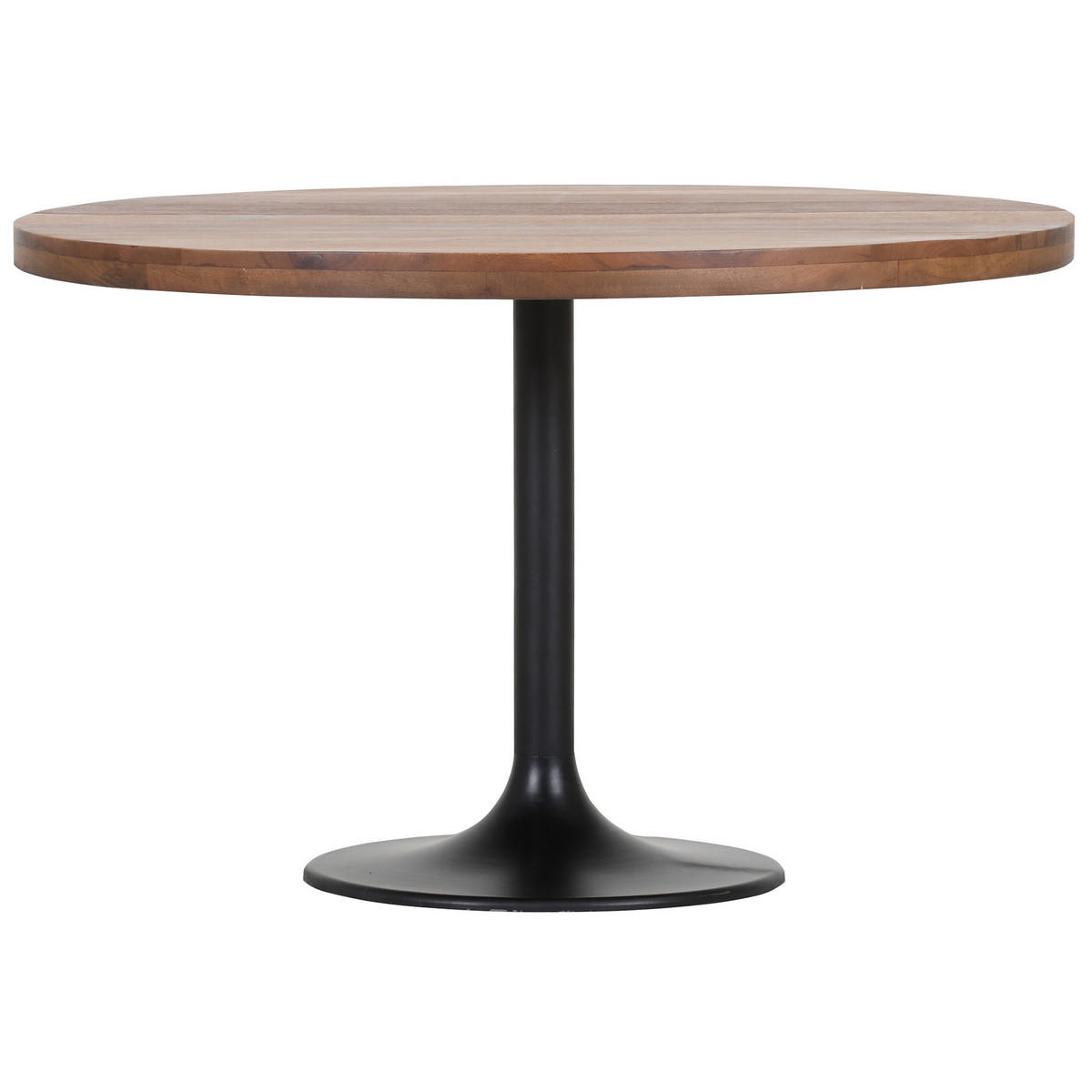 ESSTISCH in Holz, Metall 120/120/76 cm  - Schwarz/Naturfarben, MODERN, Holz/Metall (120/120/76cm) - Livetastic