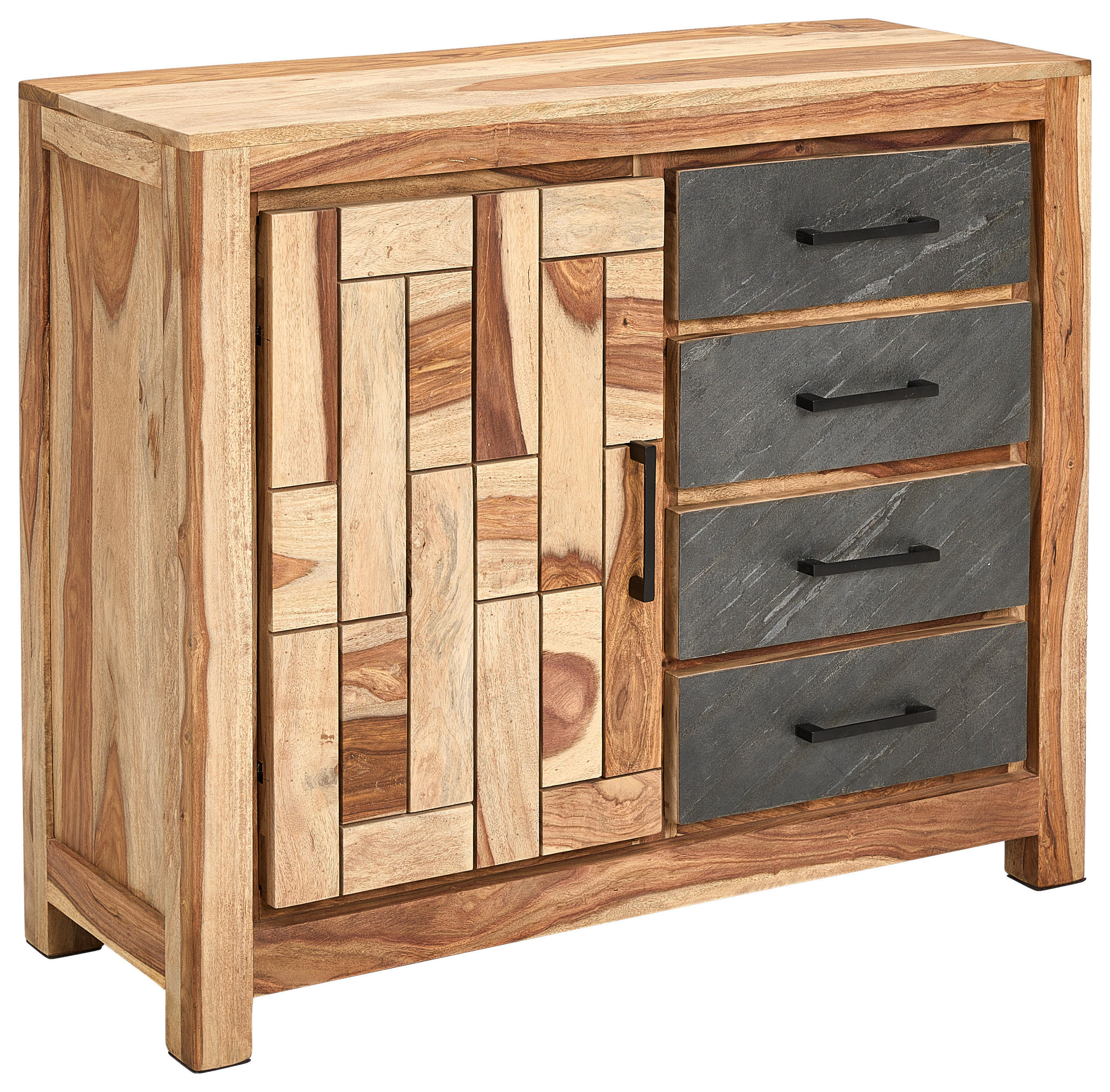 Livetastic ŠIROKÁ KOMODA, sheesham, přírodní barvy, 100/85/40 cm