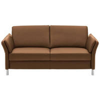 2,5-SITS SOFFA i äkta läder cognacfärgad  - aluminiumfärg/cognacfärgad, Design, metall/läder (164/82/99cm) - Dieter Knoll