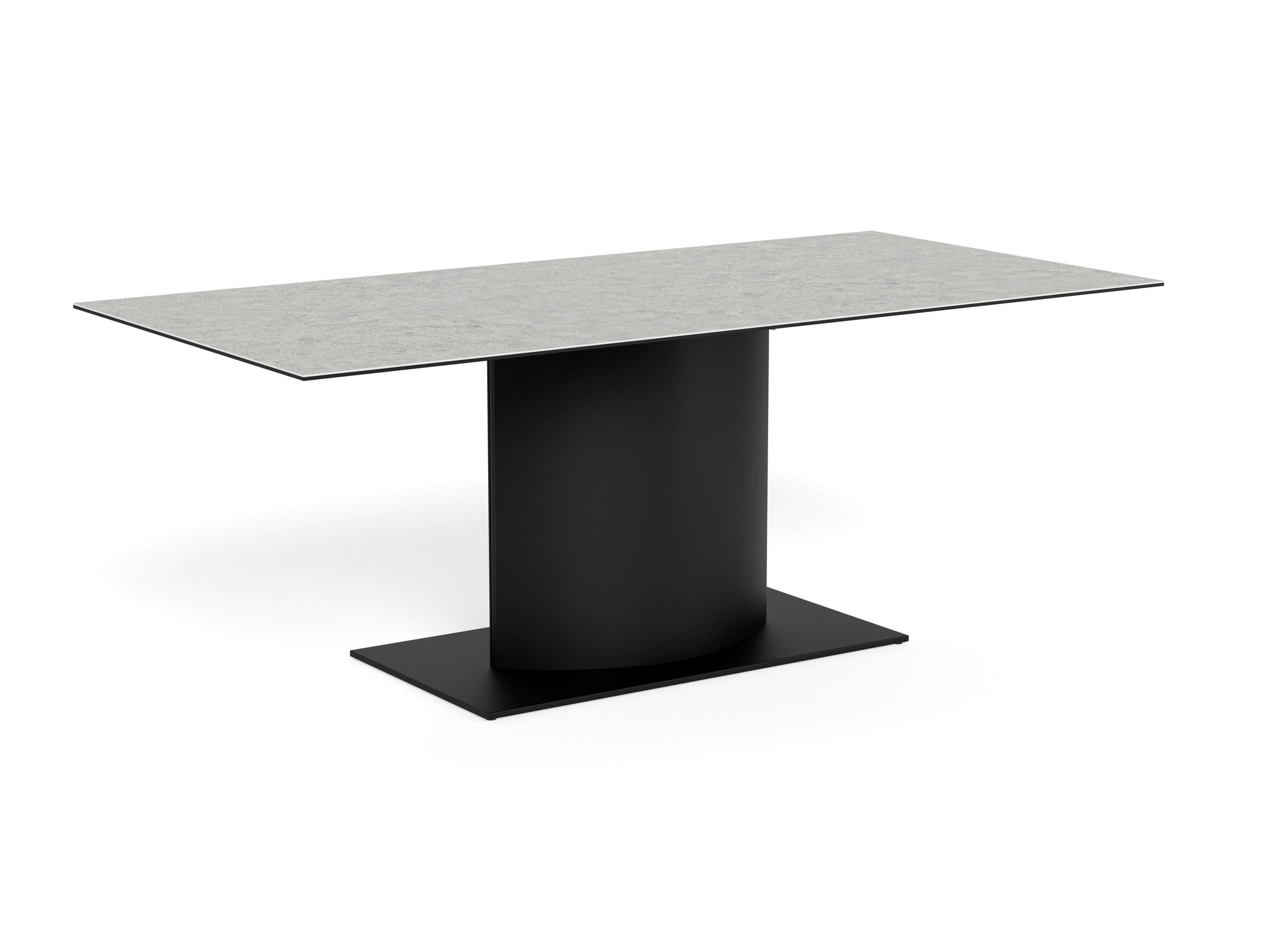Mid.you Esstisch Marbella Grau, Schwarz 100x75.5x200 cm
