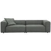 VIERSITZER-SOFA in Chenille Dunkelgrau  - Dunkelgrau/Schwarz, Design, Kunststoff/Textil (300/66/104cm) - W.Schillig