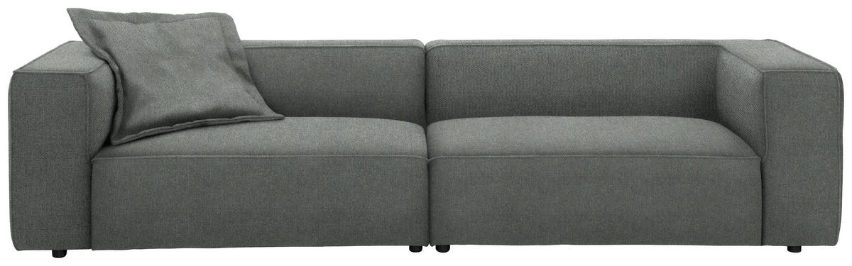 VIERSITZER-SOFA in Chenille Dunkelgrau  - Dunkelgrau/Schwarz, Design, Kunststoff/Textil (300/66/104cm) - W.Schillig