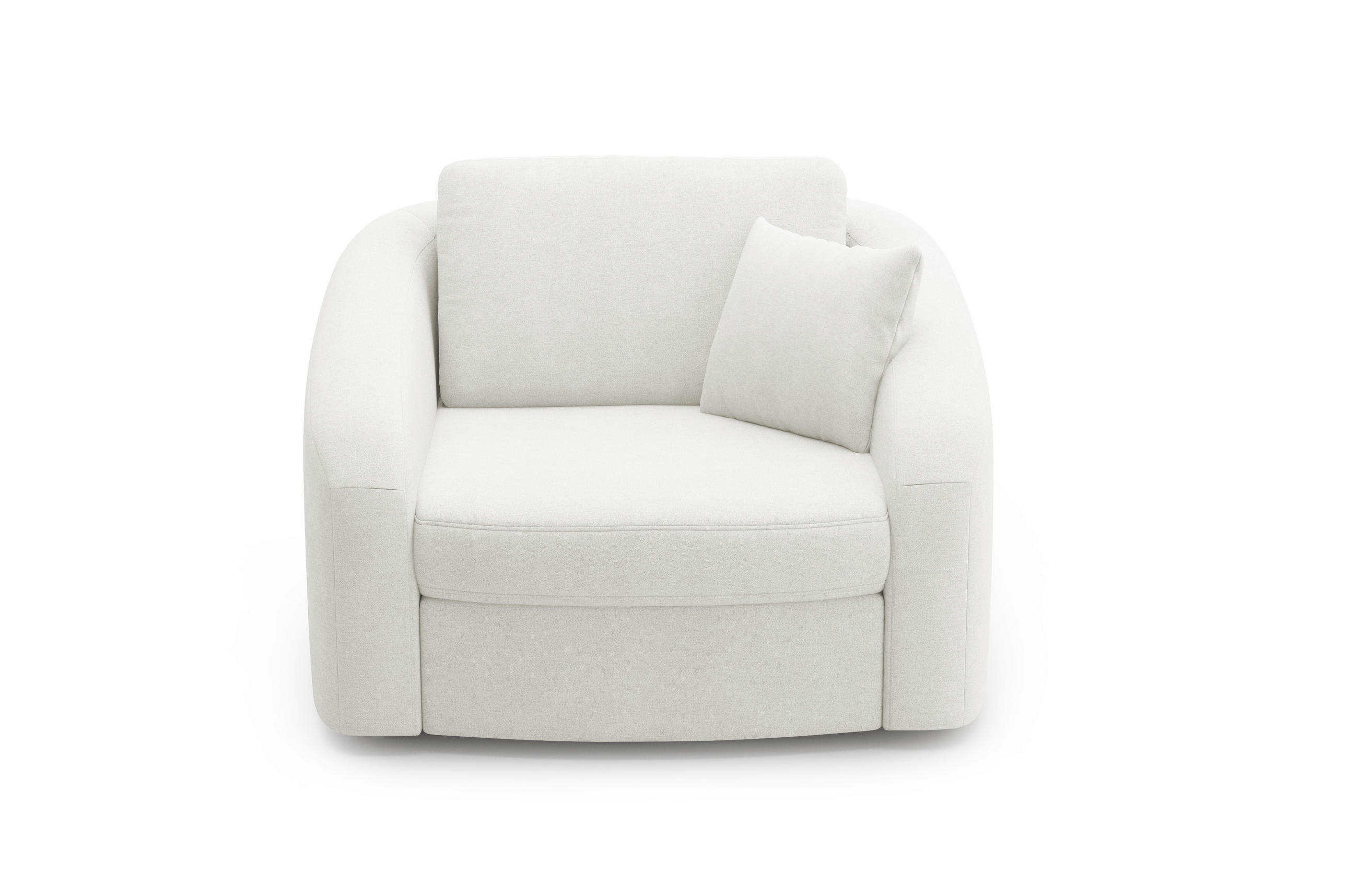 SESSEL in Mikrofaser Weiss - Weiss/Schwarz, Modern, Kunststoff/Textil (116/88/104cm) - Sit & More