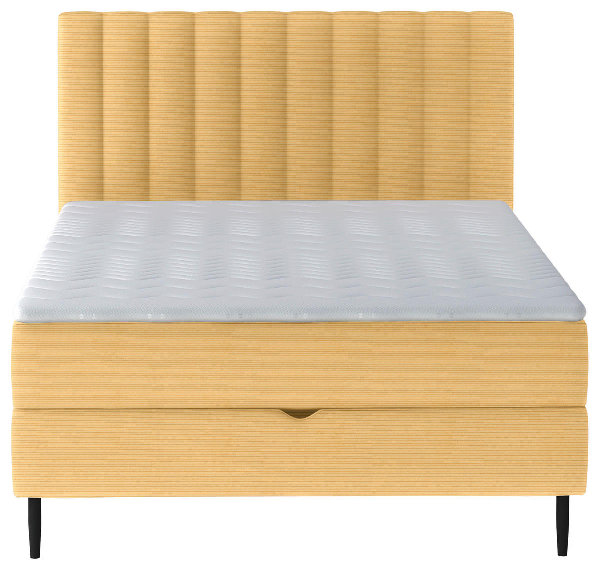 BOXBETT 120/200 cm  in Gelb  - Gelb/Schwarz, Design, Holz/Holzwerkstoff (120/200cm) - Stylife