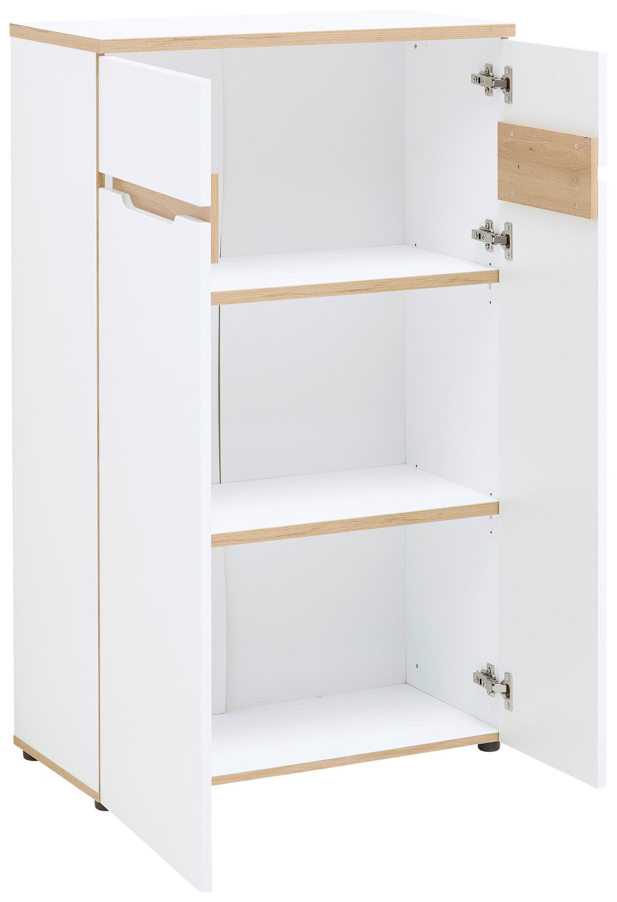 AKTENSCHRANK Weiß, Eiche Artisan  - Weiß/Eiche Artisan, KONVENTIONELL, Holzwerkstoff (75/122/38cm) - MID.YOU