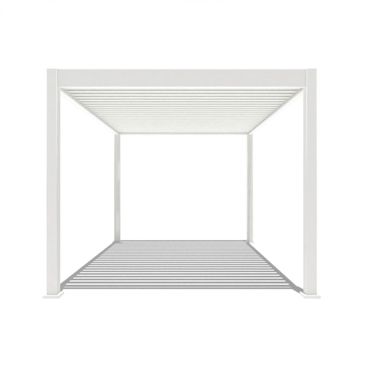 PERGOLA 300/255/400 cm   - Weiß Hochglanz, Basics, Metall (300/255/400cm) - Gardenson