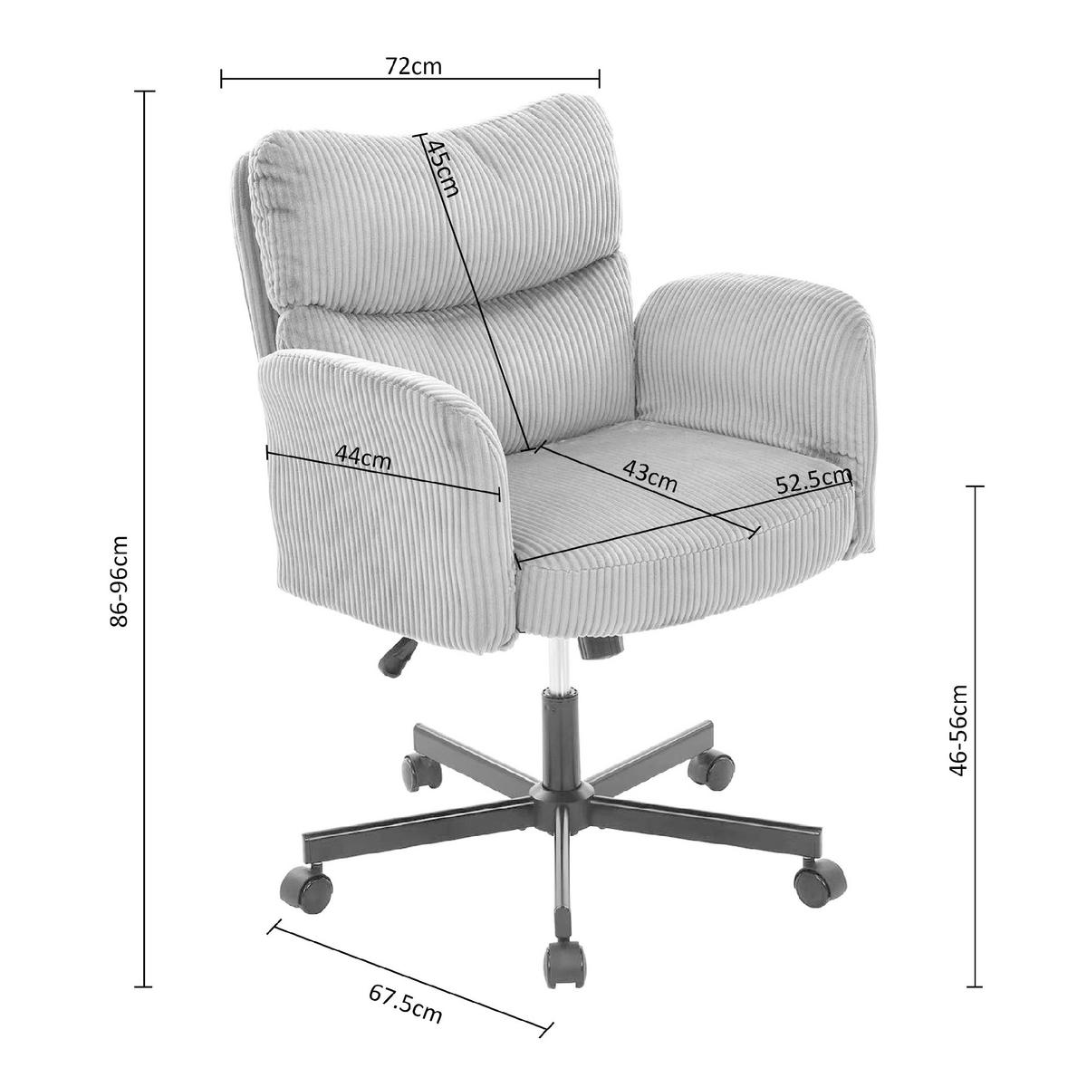 FORGÓSZÉK  kord zöld  - fekete/zöld, Modern, műanyag/textil (73/85-95/65cm) - Livetastic