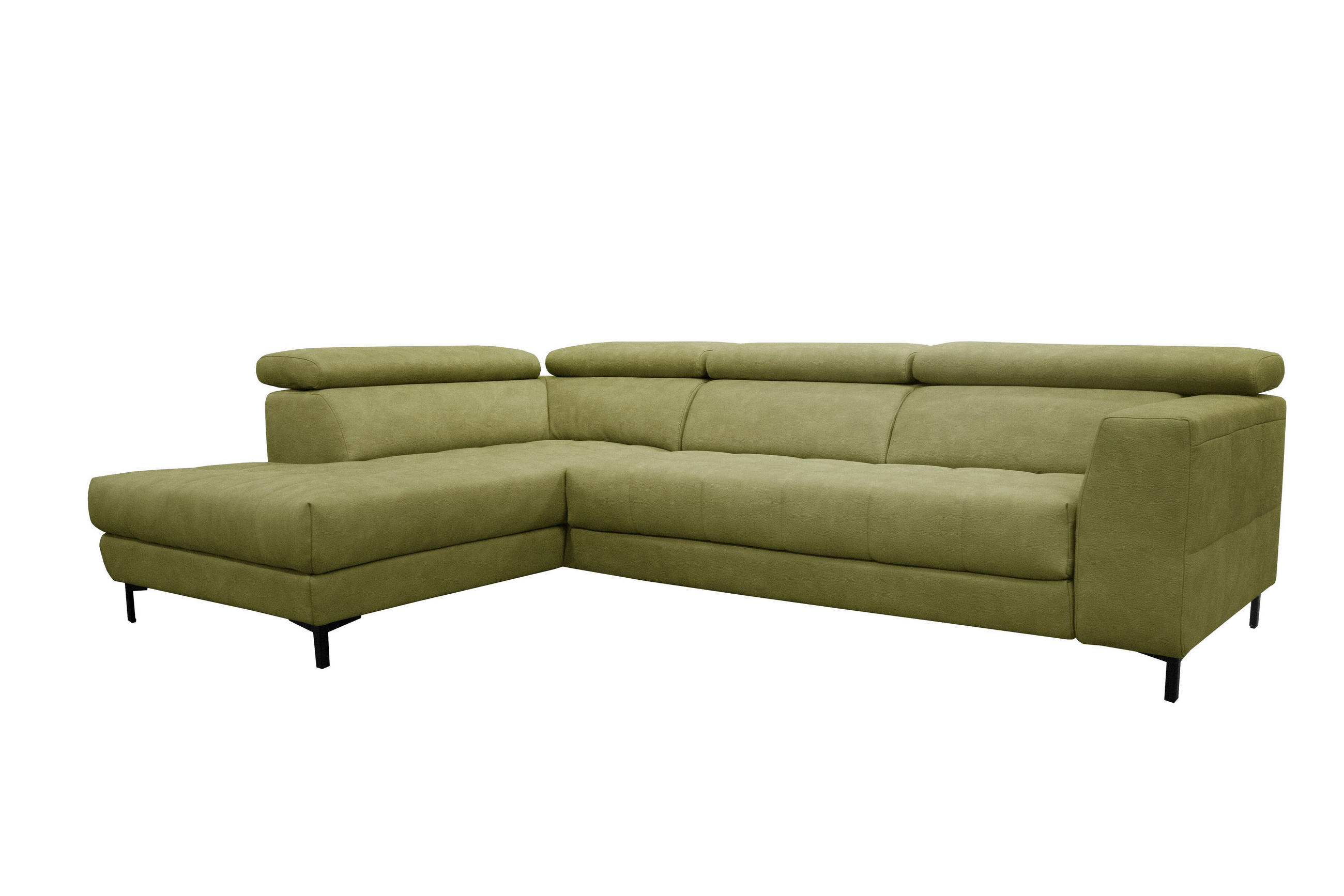 SEDACÍ SOUPRAVA, textil, zelená - černá/zelená, Basics, kov/textil (201/81/293cm) - Xora
