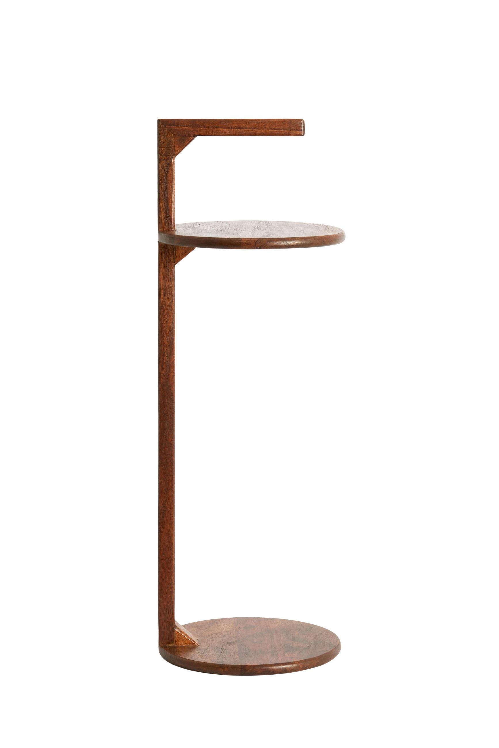 BEISTELLTISCH 26/26/77 cm DELMINO Akazie Braun rund  - Braun, Trend, Holz (26/26/77cm) - Light & Living