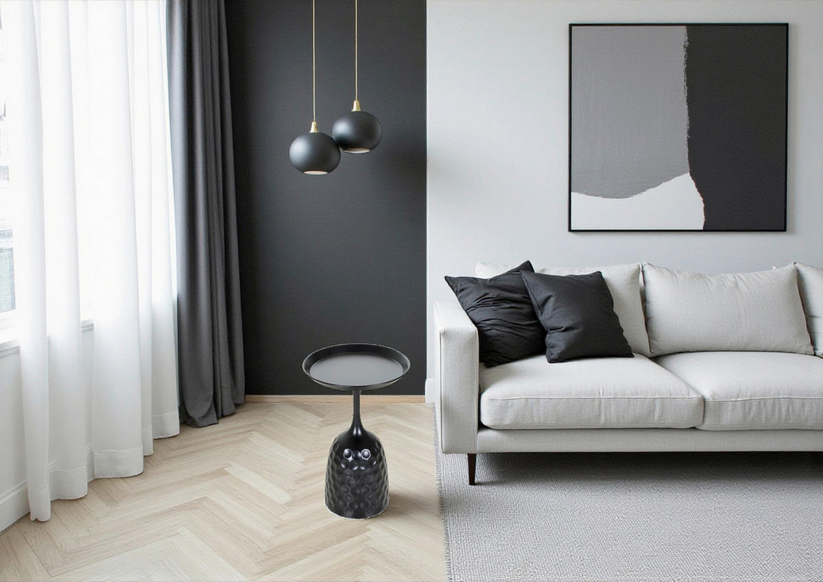 ODKLÁDACÍ STOLEK, černá - černá, Design, kov (38/60cm) - Carryhome