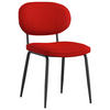 STUHL Webstoff Rot, Schwarz  - Rot/Schwarz, KONVENTIONELL, Textil/Metall (49/80,5/62,5cm) - Boxxx