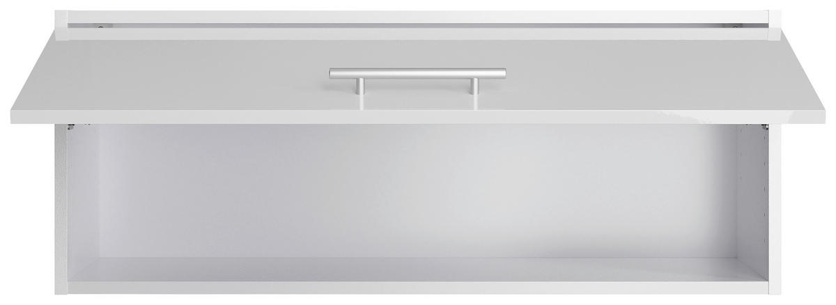 ECKKÜCHE 270/200 cm  in Weiß, Weiß Hochglanz  - Edelstahlfarben/Weiß Hochglanz, Basics, Holzwerkstoff/Metall (270/200cm) - Optifit