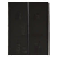 HÄNGESCHRANK 60/80/15 cm  - Anthrazit/Grau, Trend, Glas/Holzwerkstoff (60/80/15cm) - Novel