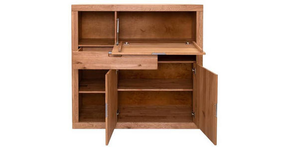 HIGHBOARD  in 132/126/42 cm  - Wildeiche/Alufarben, Natur, Holz (132/126/42cm) - Carryhome