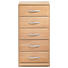 KOMMODE Erle teilmassiv Erlefarben - Erlefarben/Alufarben, KONVENTIONELL, Holz/Metall (39/78/41cm) - VENDA