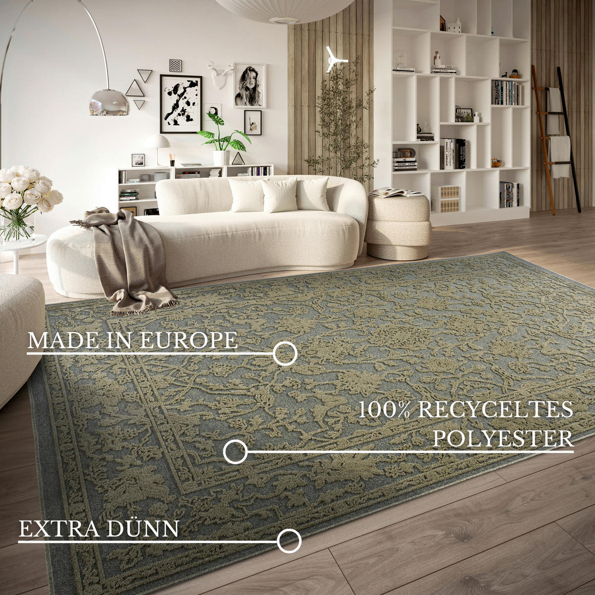 FLACHWEBETEPPICH 200/290 cm Kollektion 1879 Waldgrün  - Waldgrün, Design, Textil (200/290cm) - Villeroy & Boch