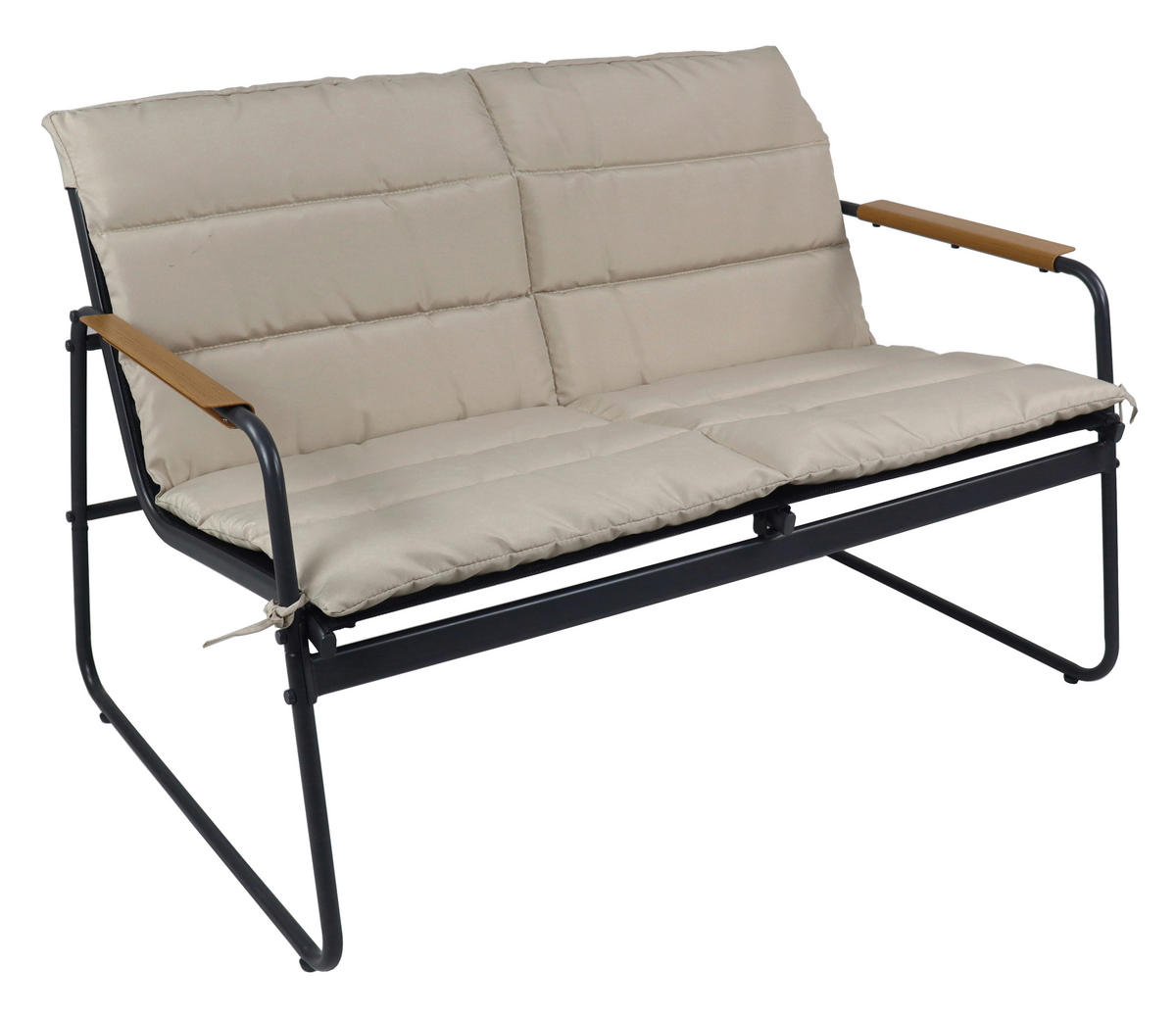 LOUNGEGARNITUR 4-teilig    - Creme/Schwarz, Modern, Glas/Kunststoff - MID.YOU
