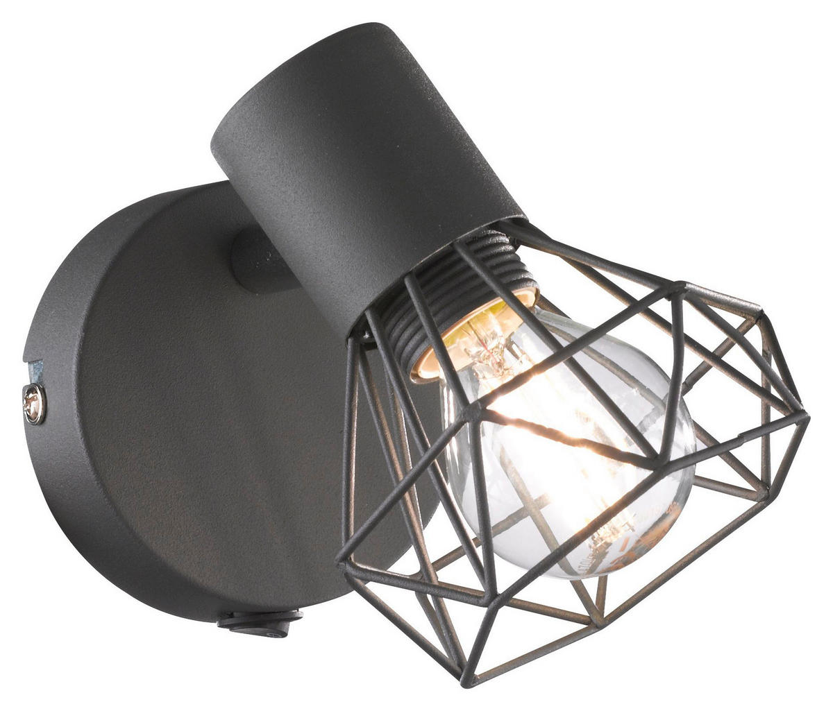 BODOVÉ SVÍTIDLO, 40 W/E14, 8/13,5 cm - šedá, Lifestyle, kov (8/13,5cm) - Marama