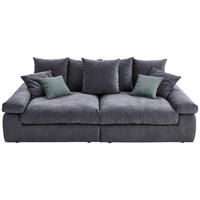 BIGSOFA Feincord Anthrazit, Blaugrau  - Anthrazit/Blaugrau, Design, Kunststoff/Textil (260/90/140cm) - Carryhome