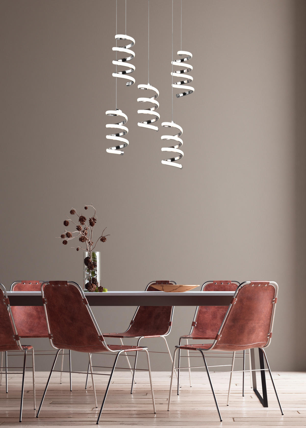 LED FÜGGŐLÁMPA 150/45 cm  - króm, Design, fém (150/45cm)