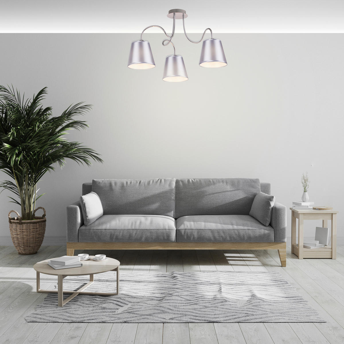 TAKLAMPA Luk 60/60/36 cm  - kromfärg, Klassisk, metall/plast (60/60/36cm)