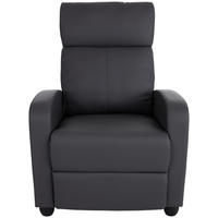 RELAXSESSEL Lederlook    - Schwarz/Grau, MODERN, Textil (69/75-100,5/87-157cm) - MID.YOU