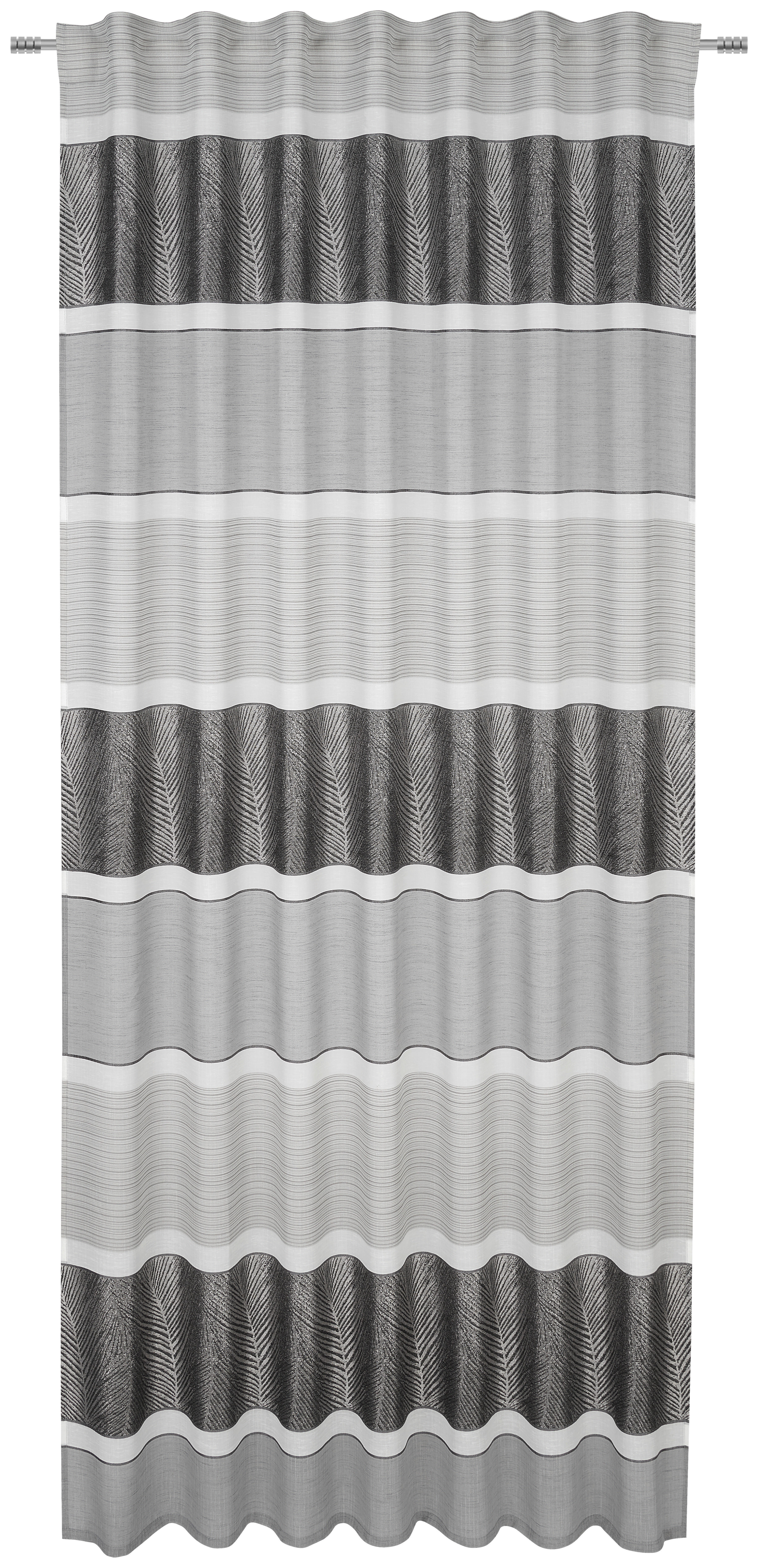 GARDINLÄNGD halvtransparent  - grå, Klassisk, textil (140/245cm) - Esposa