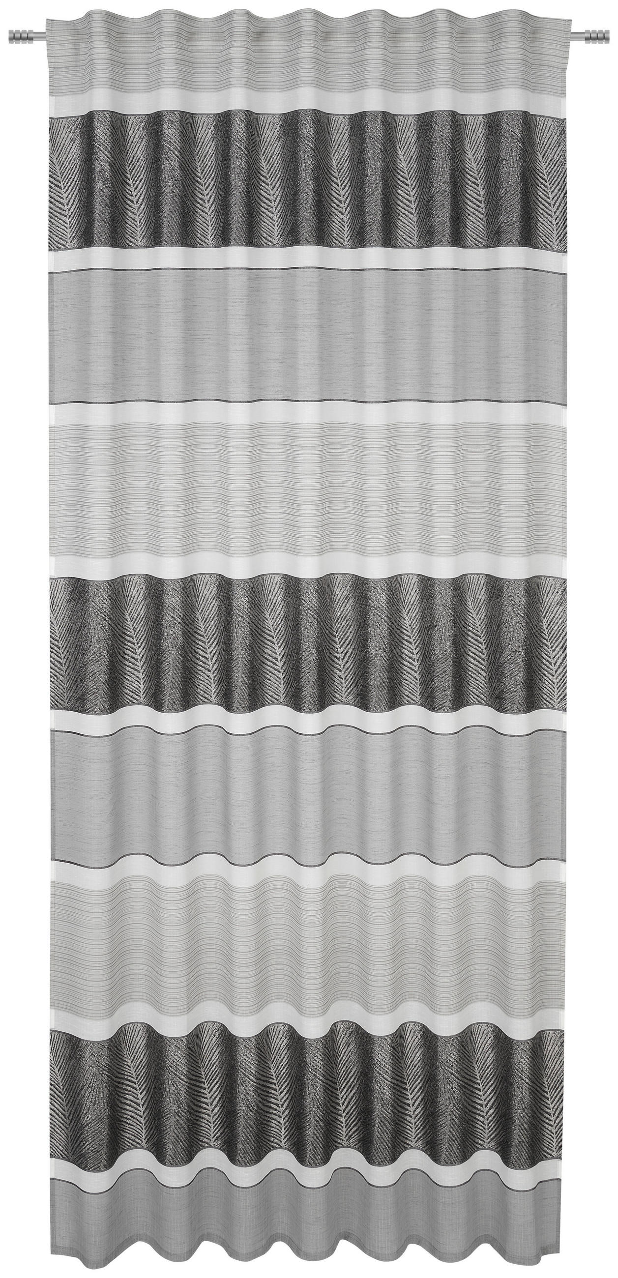 GARDINLÄNGD halvtransparent - grå, Klassisk, textil (140/245cm) - Esposa