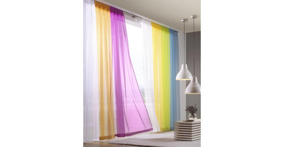 SCHLAUFENVORHANG transparent  - Gelb, Basics, Textil (140/245cm) - Boxxx