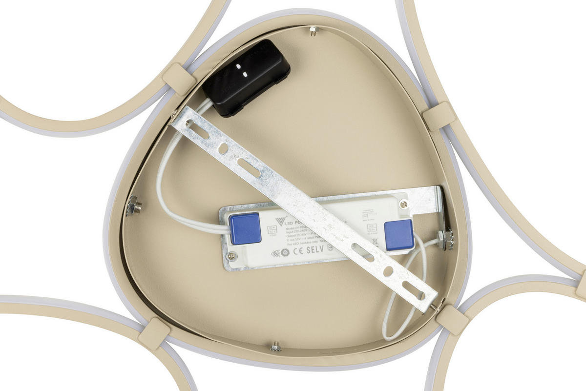 LED-TAKLAMPA Acrux 5 W 89,5/79/4 cm  - sandfärgad, Design, metall/plast (89,5/79/4cm) - Novel