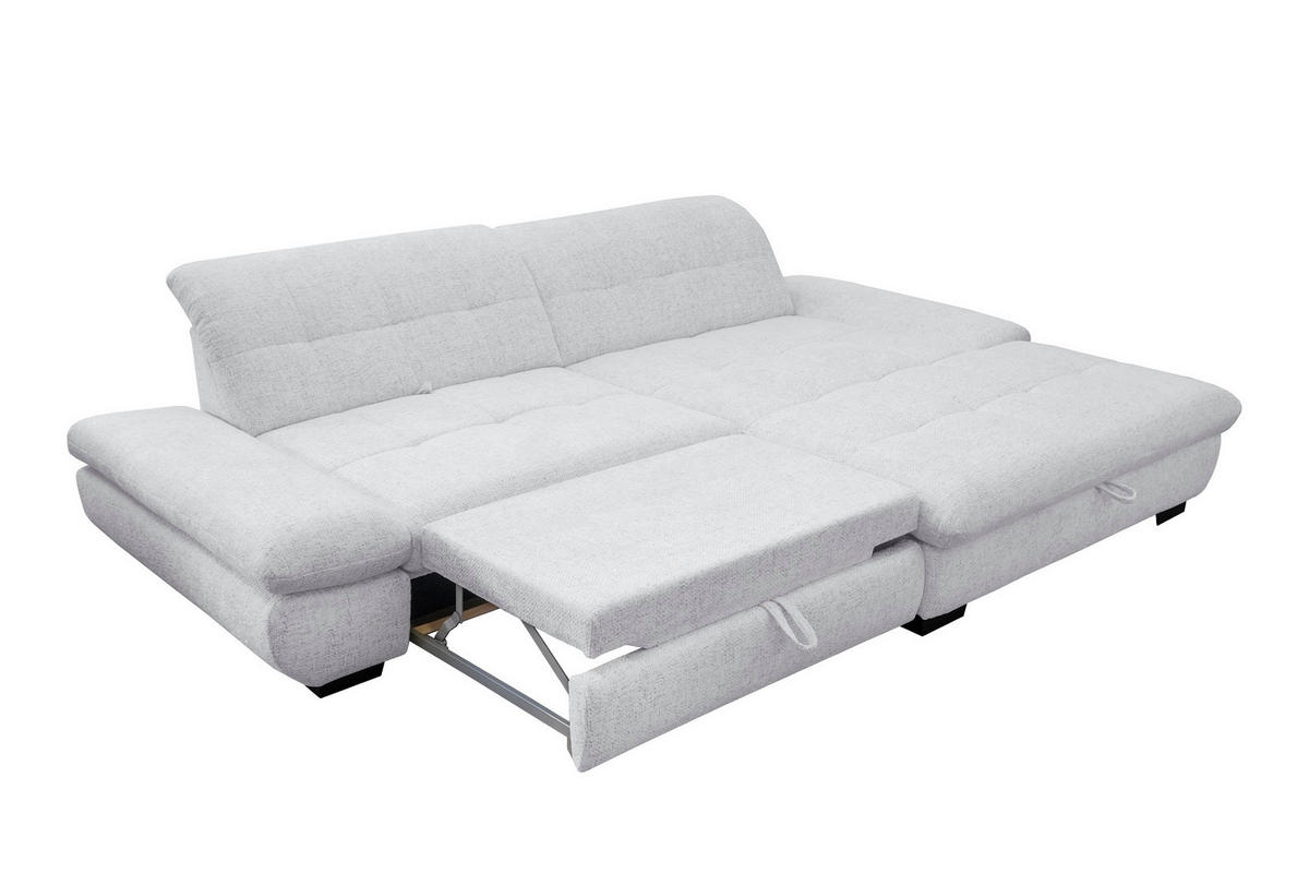 SAROKGARNITÚRA textil fehér  - fekete/fehér, Basics, textil/fém (290/198cm) - Xora