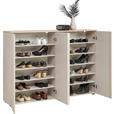 SCHUHSCHRANK 158,2/113,2/34 cm  - Kaschmir/Eichefarben, Design, Holzwerkstoff/Kunststoff (158,2/113,2/34cm) - Voleo