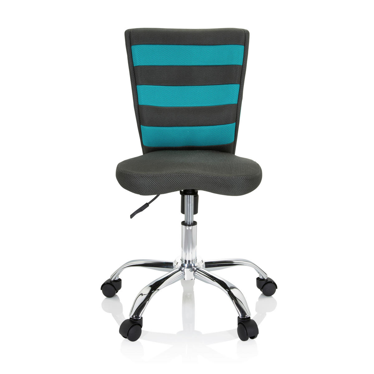 OTOČNÁ ŽIDLE PRO MLADÉ, síťovina, tyrkysová, tmavě šedá - barvy stříbra/tmavě šedá, Moderní, kov/textil (41/95/50cm) - MID.YOU