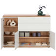 SIDEBOARD in 139/93/42 cm - Schwarz/Weiß, MODERN, Holzwerkstoff/Kunststoff (139/93/42cm) - Xora