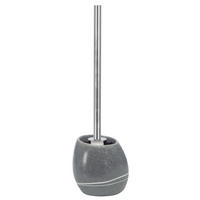 WC GARNITURA S ŠČETKO STONES - barve kroma/siva, Basics, umetna masa (12,5/39,0cm) - Kleine Wolke