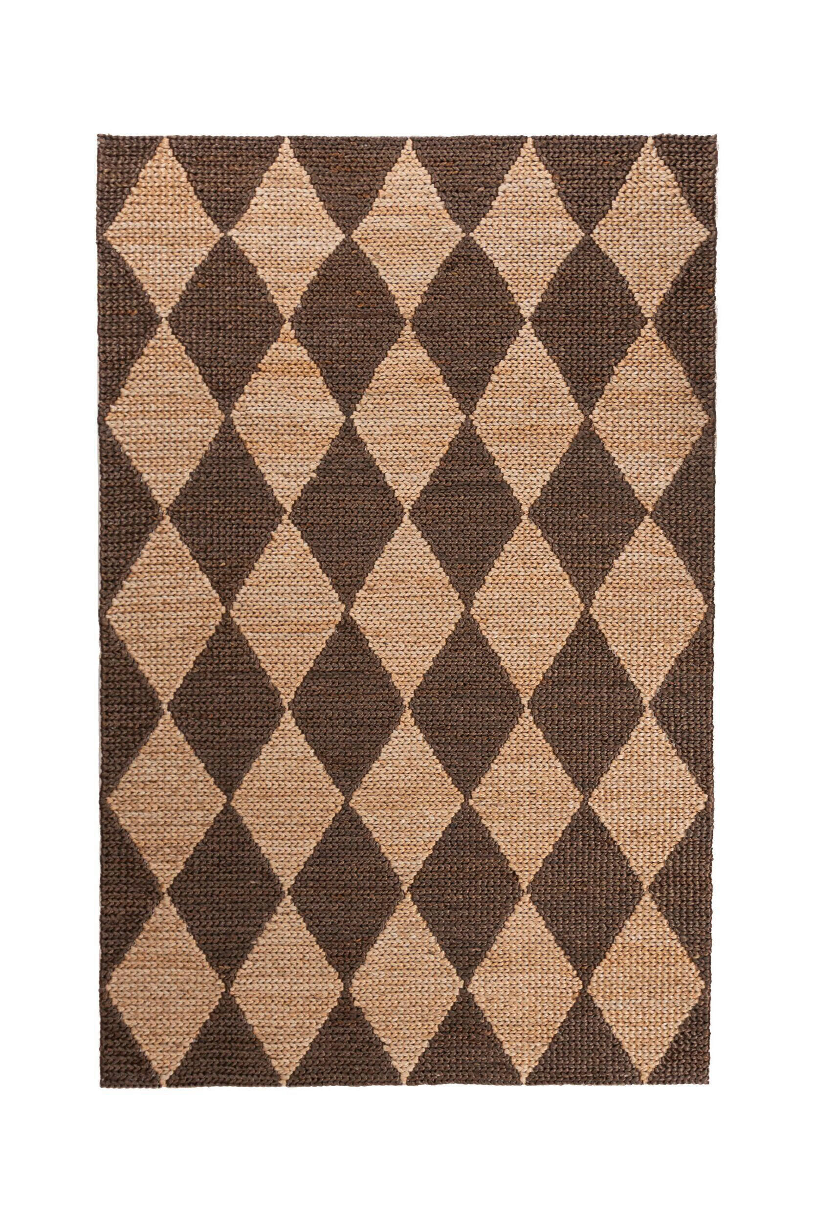 Flair Rugs Handwebteppich Dunkelbraun 160x230 cm