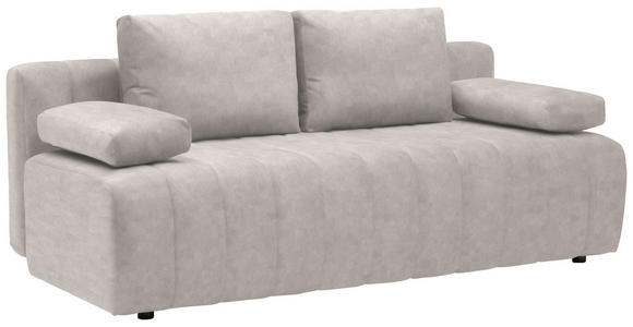 SCHLAFSOFA in Flachgewebe Naturfarben - Schwarz/Naturfarben, MODERN, Kunststoff/Textil (194/78-87/92cm) - Xora