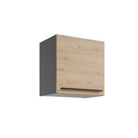 KÜCHENOBERSCHRANK 50/50/33 cm  in Anthrazit, Eiche Artisan  - Anthrazit/Schwarz, Design, Holzwerkstoff/Kunststoff (50/50/33cm) - P & B