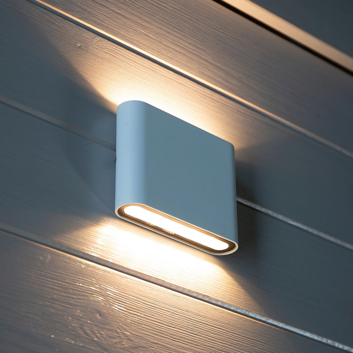 ZUNANJA STENSKA SVETILKA  NIEBY   11,5/9/3 cm          - bela, Basics, kovina/umetna masa (11,5/9/3cm)