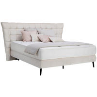 BOXSPRINGBETT 180/200 cm  in Beige  - Beige/Schwarz, Design, Holz/Holzwerkstoff (180/200cm) - Esposa