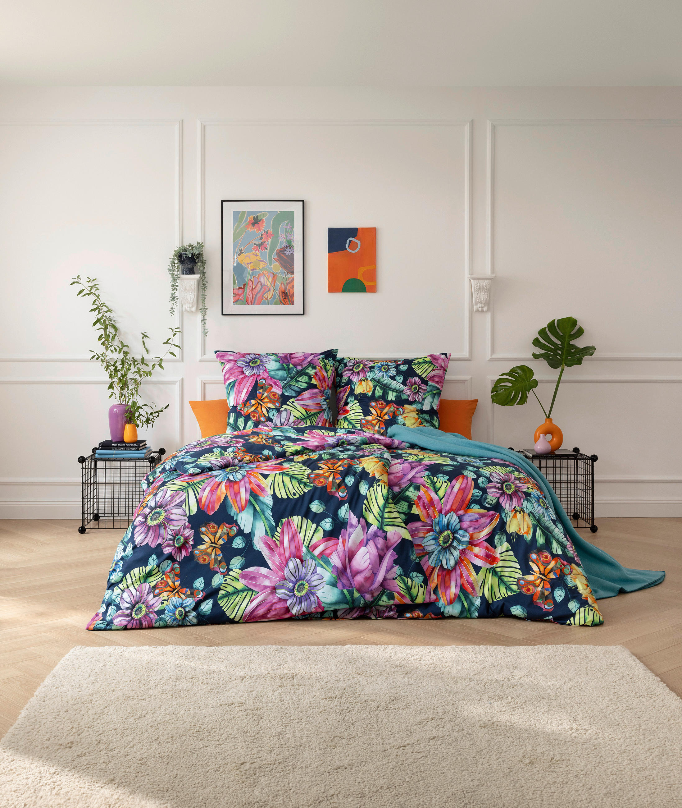 BETTWÄSCHE Atelier Interlock-Jersey 135/200 cm  - Blau, Design, Textil (135/200cm) - Estella