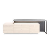 TV-AUFSATZ  Metall  Schwarz  - Schwarz, Design, Metall (154/57/44cm) - Linea Natura